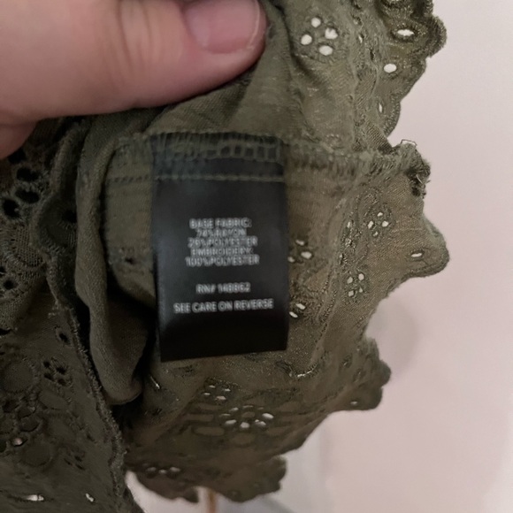 Torrid Green Buttoned Ruffled Blouse - Picture 6 of 7